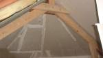 Pendant les travaux d'isolation pose plaque de platre