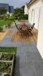 Choisir les matériaux de terrasse, mixe bois et carrelage - Nantes 44