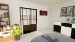 Vue 3D du projet : aperçu du rendu de la verrière