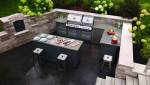 Double barbecue, four à pain et bar pour une cuisine d'été bien équipée