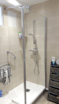 Grande douche à receveur plat