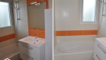 Salle de bain avec baignoire
