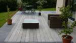Terrasse bois teinté gris