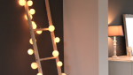Déco poétique et bohème, enroulé autour d'une échelle