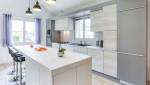 cuisine avec console repas rangement
