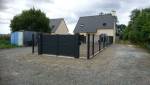Portail aluminium et clôture à Cherrueix (avancement des travaux)