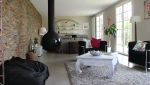 Mur de parement et poêle à granulés - rénovation maison - Vincennes 94300