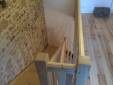 Réalisation d'un escalier en bois brut dans le Calvados