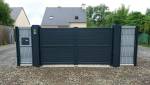 Portail aluminium et clôture à Cherrueix