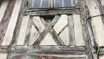 Colombages d'une maison avant travaux à Deauville