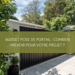 Portail aluminium anthracite maison bretonne Vannes