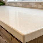 Plan de travail cuisine en Corian coloris beige