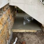 travaux sur mur enterré