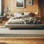 Revêtement de sol en liège dans une chambre