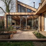 une belle extension en bois maison