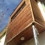 Extension latérale bois en façade latérale maison