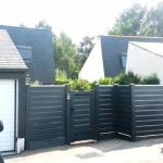 portail et portillon en zone pavillonnaire