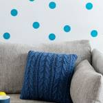 Autocollant a point bleu