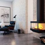 Cheminée suspendue murale