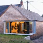 Ecoconstruction extension bois à revêtement bois imitation pierre - Arras 62