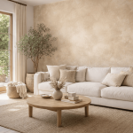 Habillage mural intérieur avec enduit décoratif texturé - Solliès-Toucas 83