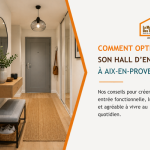 Illustration d’un projet d’optimisation de hall d’entrée dans un appartement à Aix-en-Provence : conseils d’aménagement, luminosité, rangements et rénovation intérieure par La Maison Des Travaux Aix-en-Provence.