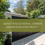 Portail aluminium anthracite maison bretonne Vannes