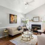 Rénovation intérieure d'un salon asymétrique