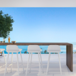 vue mer terrasse piscine sainte-maxime