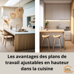 ✨ Rénovez votre cuisine avec style et fonctionnalité grâce aux plans de travail ajustables en hauteur