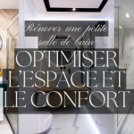 Cette image met en avant des solutions de rénovation pour maximiser l’espace et le confort d’une petite salle de bain. 
