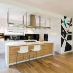 Revêtement de sol cuisine PVC façon parquet et pierre