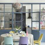 porte verrière à double battants grise