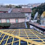 Couverture à neuf en cour de travaux