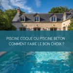 Piscine coque installée dans un jardin de maison individuelle 