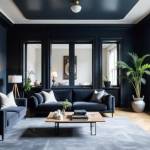 Plafond coloré salon