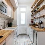 Cuisine en longueur - cuisine couloir