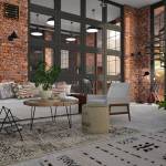 Appartement loft style factory industriel