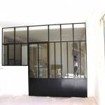 Verrière d'intérieur acier pour aménagement bureau d'architectes rez-de-chaussée immeuble