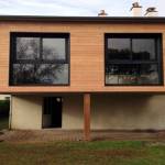 extension bois sur pilotis