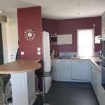 Aménagement d'une cuisine ouverte avec demi-îlot ren appartement