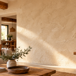 Comment décorer un mur en pisé intérieur ? Proposition de décoration à la chaux