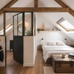 Aménagement de combles à Francheville 69340 — suite parentale avec salle de bain sous les combles
