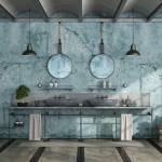 Vue d'ensemble d'une salle de bains en tadelakt