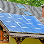 Panneau solaire sur une extension