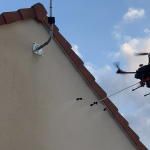 Nettoyage, démoussage toiture et façade par drone