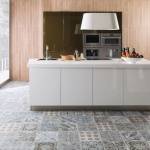 Carrelage cuisine en grès cérame décor mosaïque