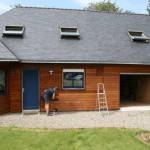 Rénover la façade d'une maison par un bardage bois à Vertou