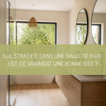 Revêtement stratifié adapté aux pièces humides dans une salle de bain
