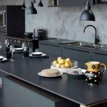 Plan de travail en mélaminé noir